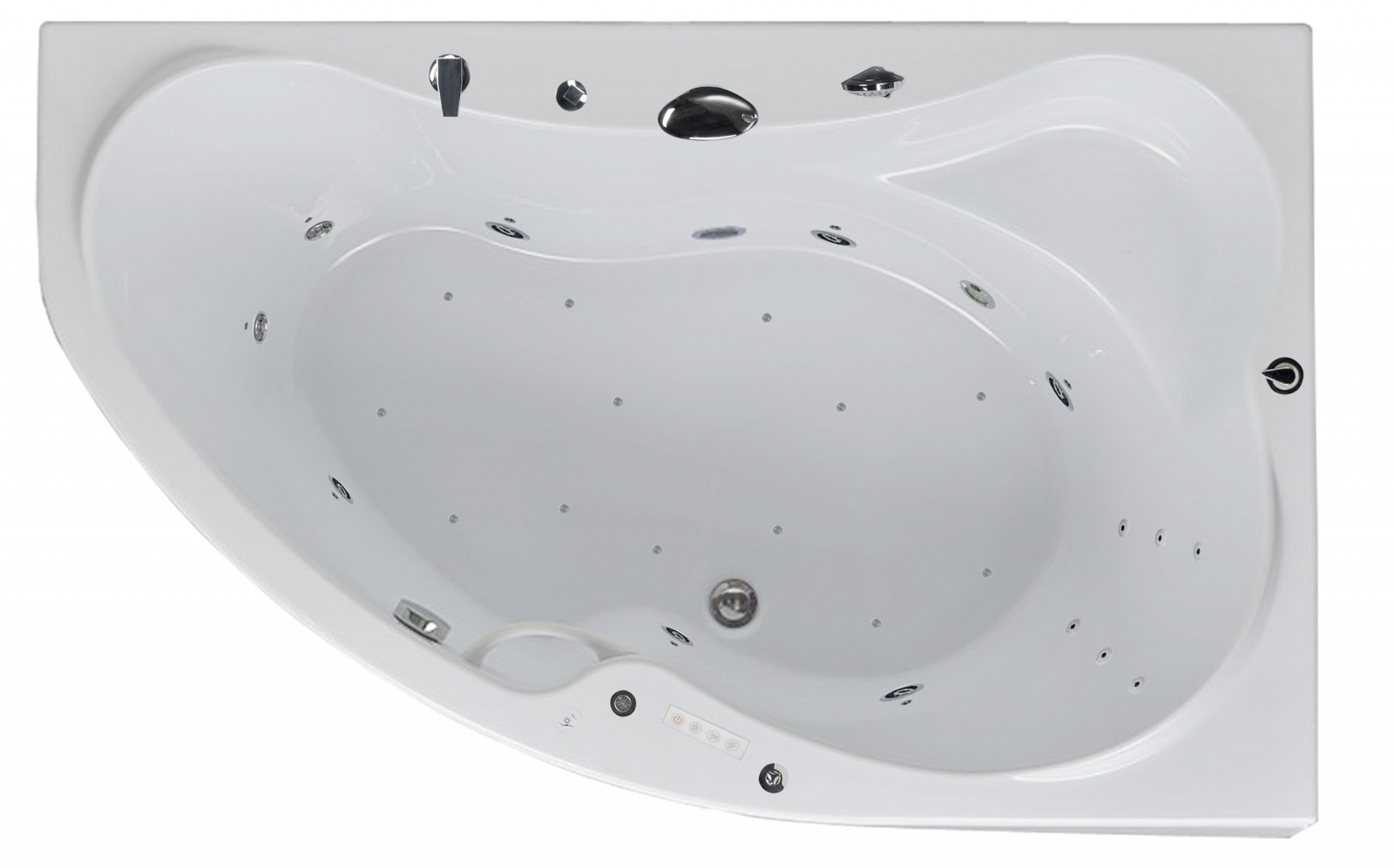 Акриловая ванна Aquanet Capri 170x110 R с гидромассажем.